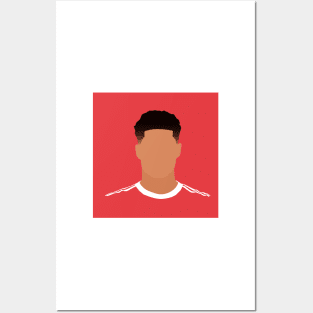 Marcus Rashford Minimalistic Face Art Posters and Art